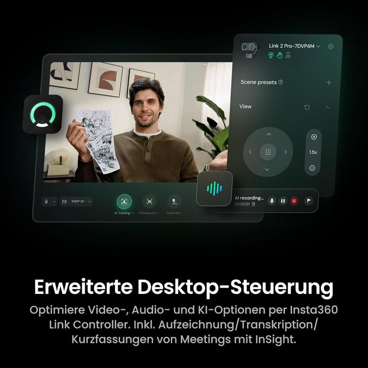 Produktbild Insta360 PTZ-Webcam Link 2 Pro