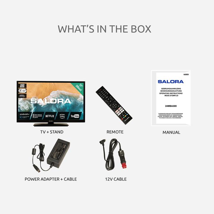 Actual product image Salora 24MBA300 tv 61 cm HD Smart TV Wifi Zwart (24", LED, HD)