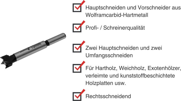 Actual product image Paulimot Kunstbohrer, hartmetallbestückt Ø 15 x 90 mm (15 millimetres)