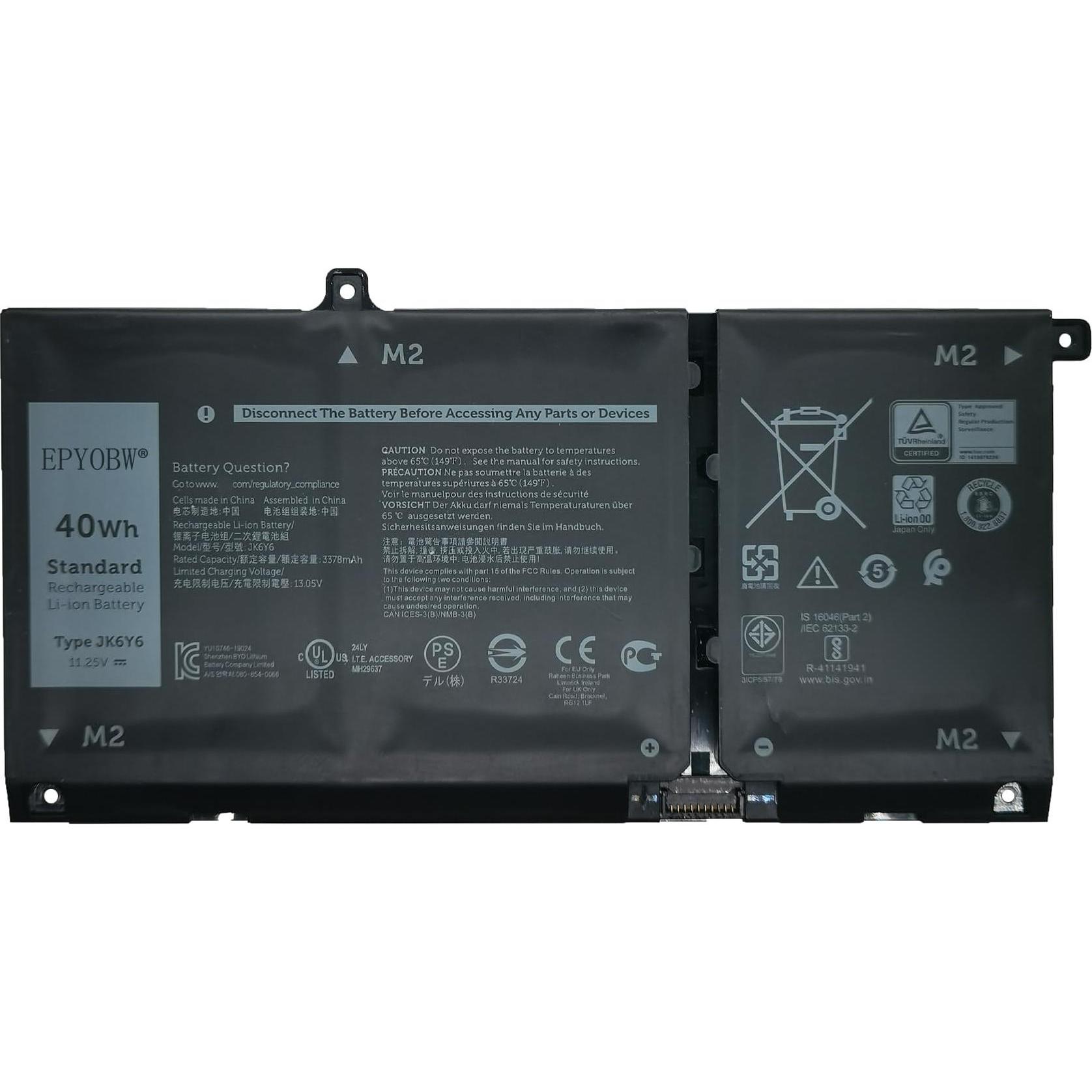 Dell Battery, 40WHR, 3 Cell (3 Zellen), Notebook Akku