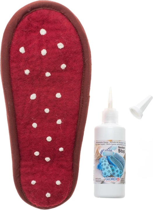 Image du produit Glorex Pantoufles en feutre rouge, taille M