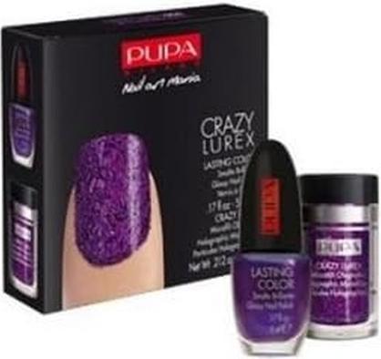 Pupa Milano Nail Art Kit Crazy Lurex Tone Purple (Purple)