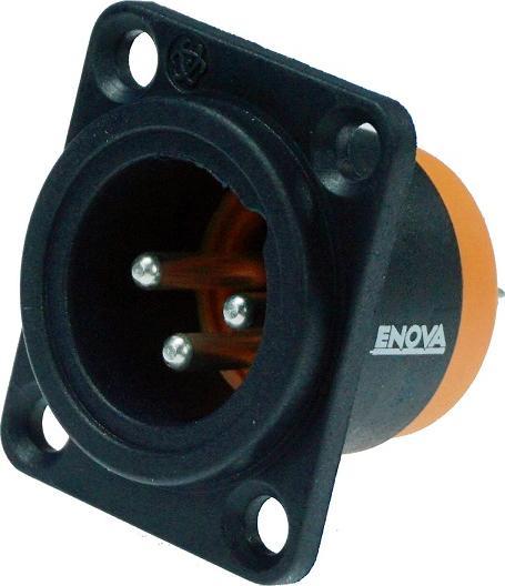 Actual product image Enova XLR wall plug/coupling set 3 pole, black