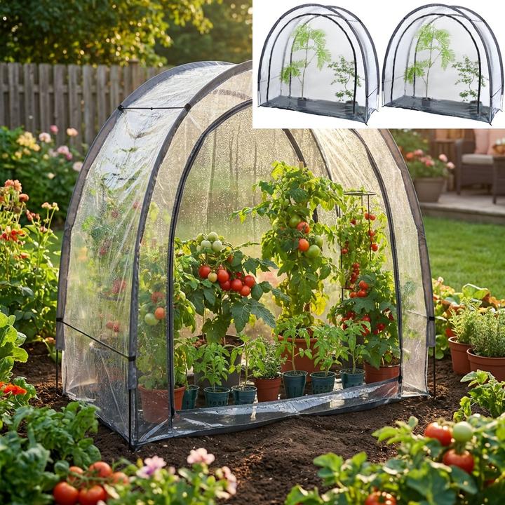 Produktbild Ideoon 2er-Set Foliengewächshaus und Überwinterungszelt, 175 x 186 x 84 cm