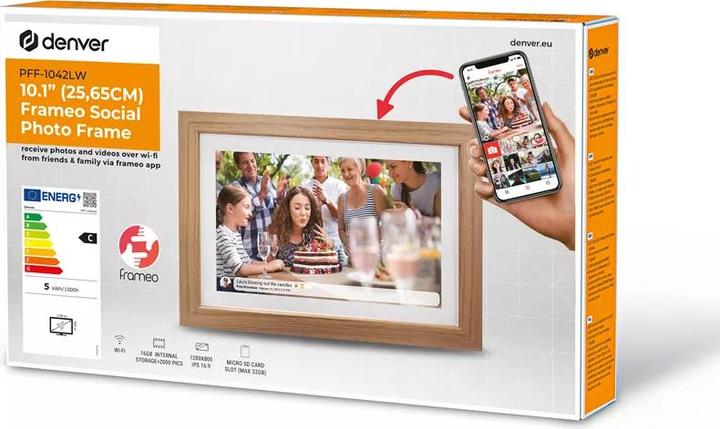 Productafbeelding Denver Frameo PFF-1042LW 25,4cm (10,1 ) 16GB (10.10", 1280 x 800 pixels)