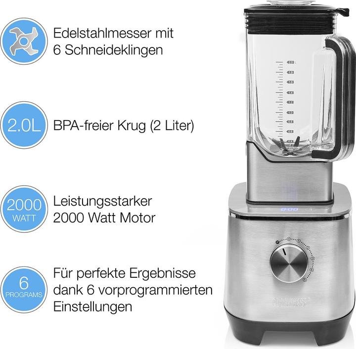 Produktbild Princess Standmixer 219500 Silber (2000 W)