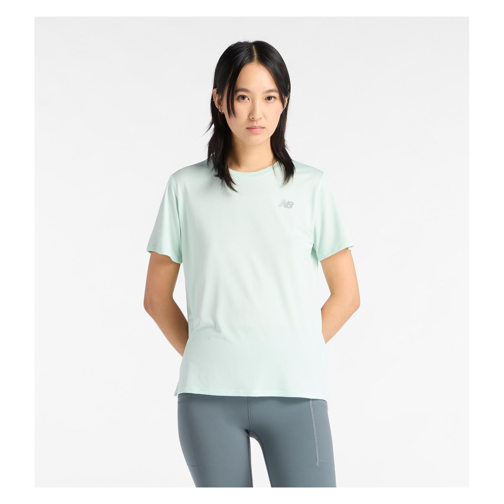 New Balance, Damen, Sportshirt, W Short Sleeve (S), Grün, S