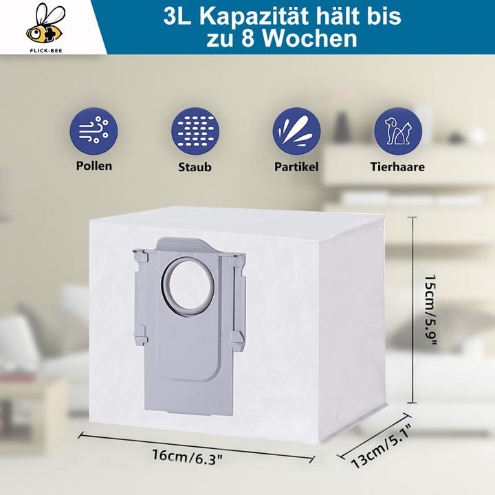 Image du produit Flickbee 3x Sacs pour aspirateur pour Roborock S8+/ S8 Pro Ultra/ S7 MaxV Ultra/ S7 Pro Ultra/ Q7+/ Q7 Max+/ (3 x)