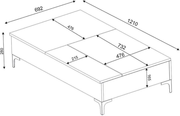 Image du produit Kalune Design Ellianna (121 x 69.20 x 28 cm)
