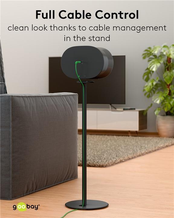 Produktbild Goobay Lautsprecherständer Modern Era 3 Base, schwarz (Ständer)