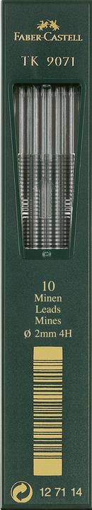 Actual product image Faber-Castell Refills TK-9071 2mm 4H (Black, 2 mm, 10 pcs.)