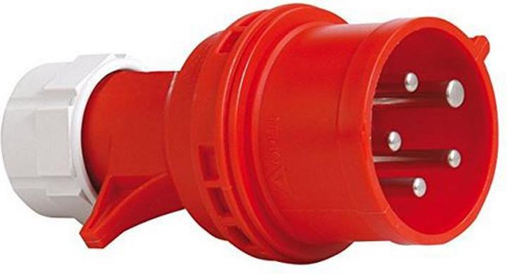 Actual product image Bachmann BN0500 48.26cm 19-inch PDU 1HE 24xC13,6xprotective contact power metering connection CEE 3x32A red (24 x, IEC 320, CEE 7/3, 3 m)