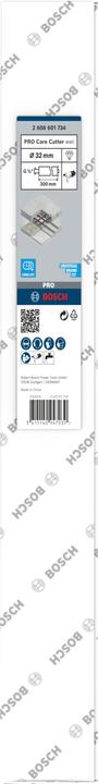 Nährwerte und Zutaten Bosch Professional Zubehör PRO Core Cutter wet, 32 x 300 mm, G 1/2 Zoll (32Millimeter)