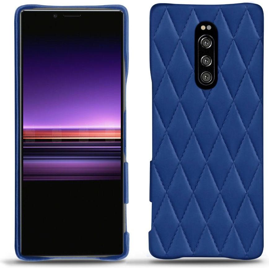 Noreve Lederschutzhülle (Sony Xperia 1), Smartphone Hülle, Blau