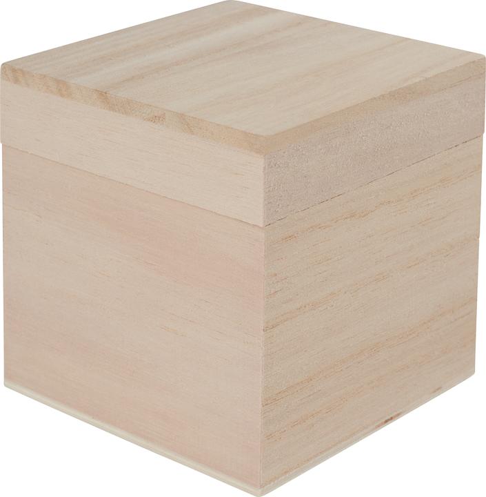 VBS Boîte en bois "Cube", bois brut, env. 8 x 8 x 8 cm, 5 pièces (8 x 8 x 8 cm)