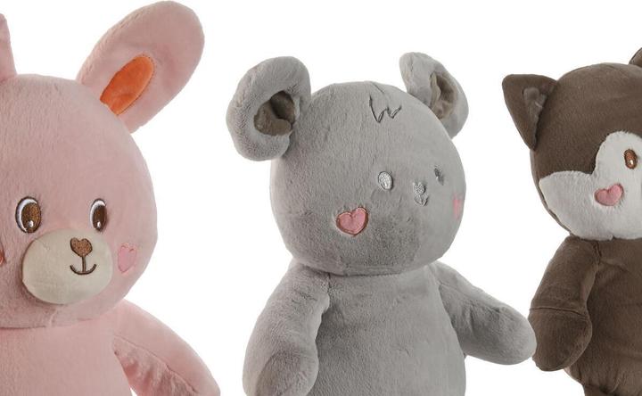 Actual product image Esprit Plüschtier Home Braun Grau Rosa Polyester Tier 28 x 22 x 32 cm (4 Stück) (32 cm)