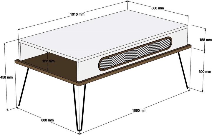 Actual product image Hanah Home Jayden (105 x 46 x 60 cm)