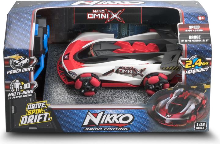 Productafbeelding Nikko 10201 Nano Omni X, Afstandbestuurbare RC Auto, Raceauto tot 14 km/u, Multidirectionele Wi...