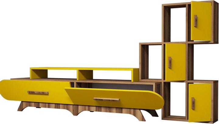 Walnut and yellow