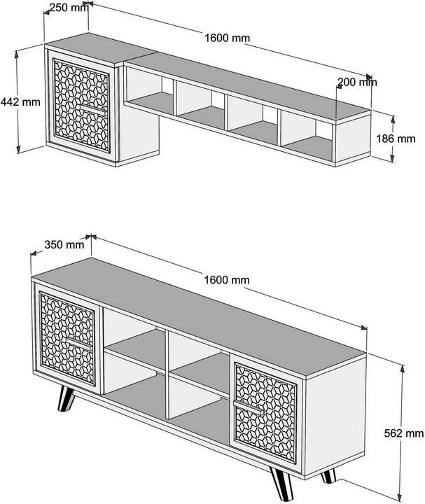 Immagine prodotto Hanah Home Chiara (42,4 x 25 x 44,2 cm, 117,6 x 20 x 18,6 cm)