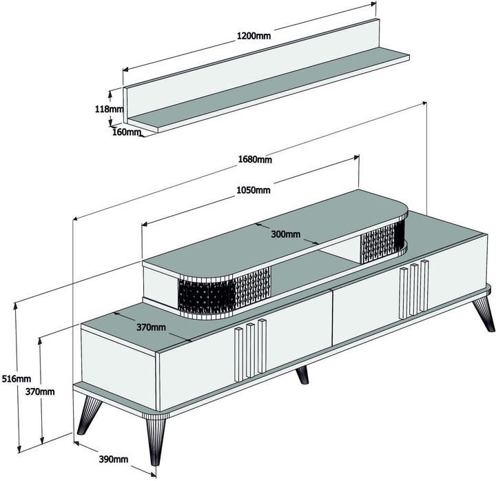 Immagine prodotto Hanah Home Kylan (168 x 39 x 51 cm)