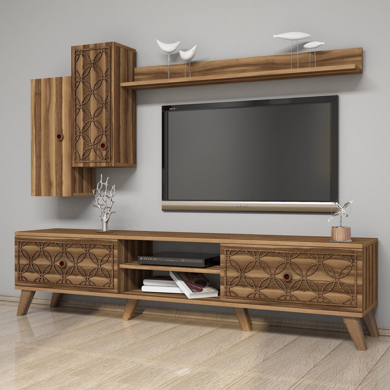 Thumbnail - Hanah Home, TV Möbel, Deandre (26.5 x 21.8 x 63 cm, 120 x 16.1 x 11.8 cm)