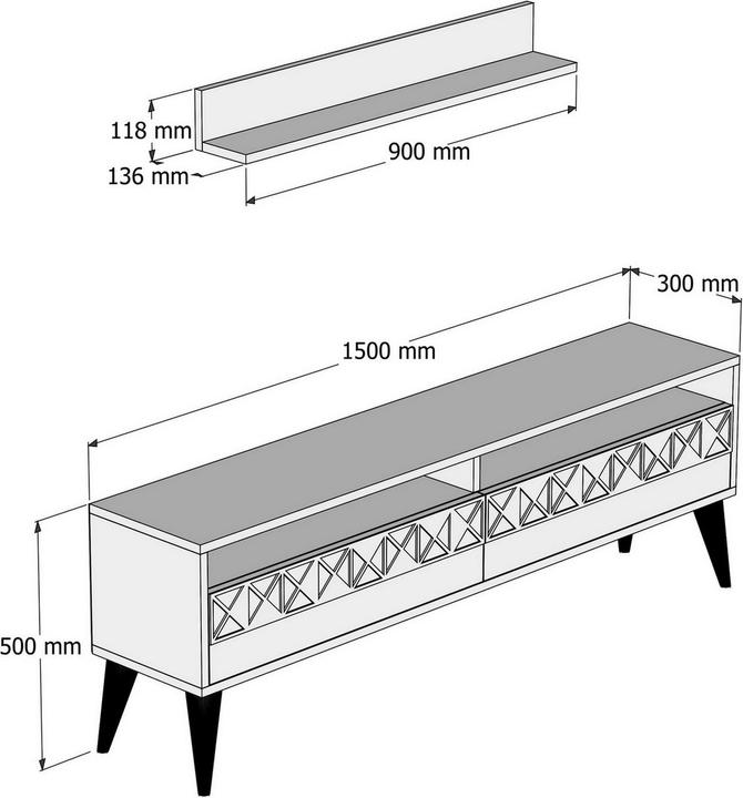 Produktbild Hanah Home Reagan (150 x 30 x 50 cm)