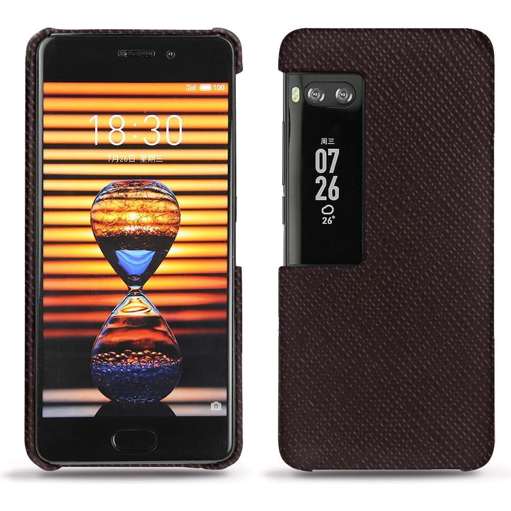 Noreve Lederschutzhülle (Meizu Pro 7), Smartphone Hülle, Braun