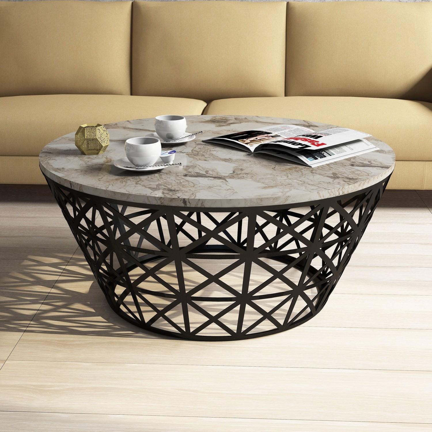 Thumbnail - Hanah Home, Couchtisch + Beistelltisch, Westley (90 x 90 x 38 cm)