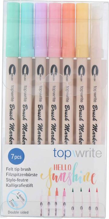Produktbild Topwrite Felt Tip Brush Double Sided 7p (7x)