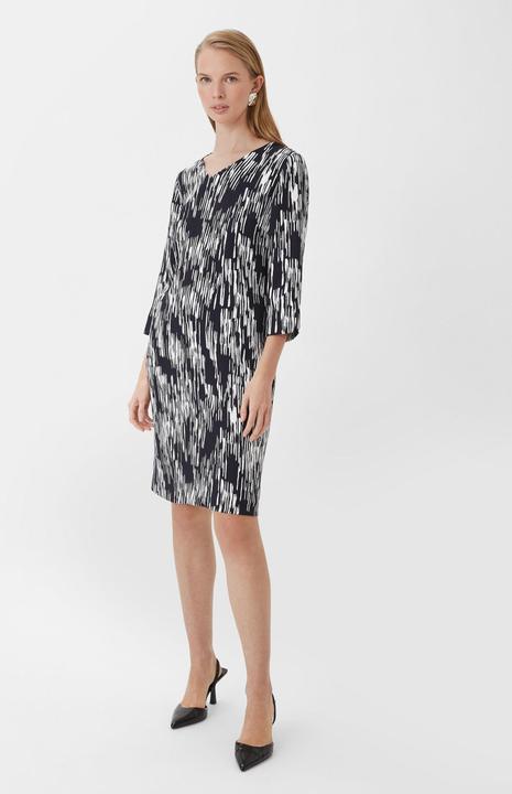 Actual product image Comma Kleid Gemustertes Crêpekleid mit 3/4-Arm (42)