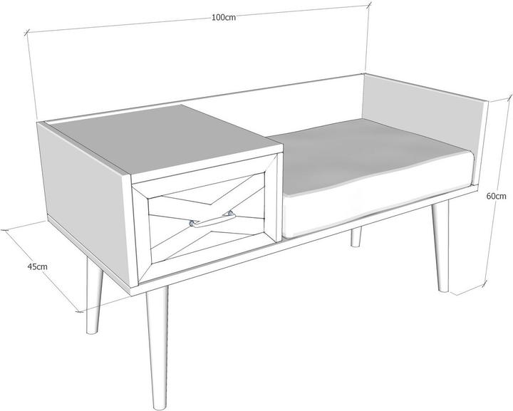 Actual product image Skye Decor Finnley (100 x 60 x 45 cm)