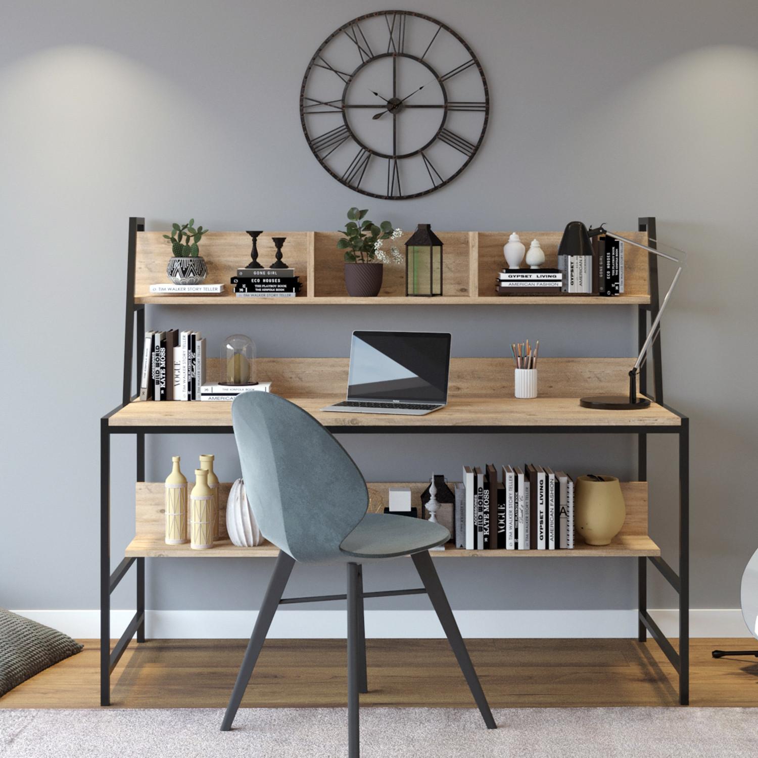 Thumbnail - Kalune Design, Schreibtisch, Ariella (145 x 140 x 60 cm)