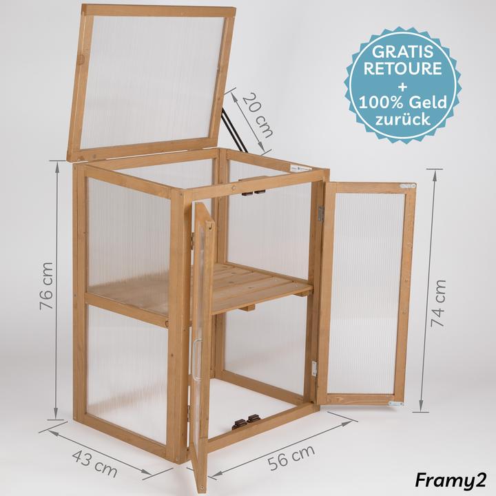 Needs&Wants Mini-Gewächshaus "Framy2", Tanne