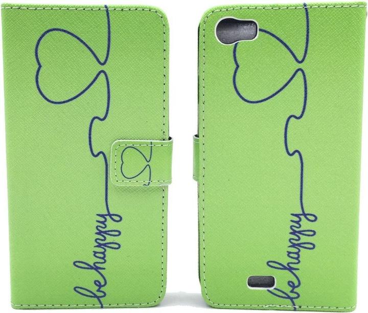Produktbild König Design Schutz Hülle für Wiko Lenny Be Happy Grün Tasche Cover Case + 1 Panzer Schutz Glas Neu (Wiko Lenny)