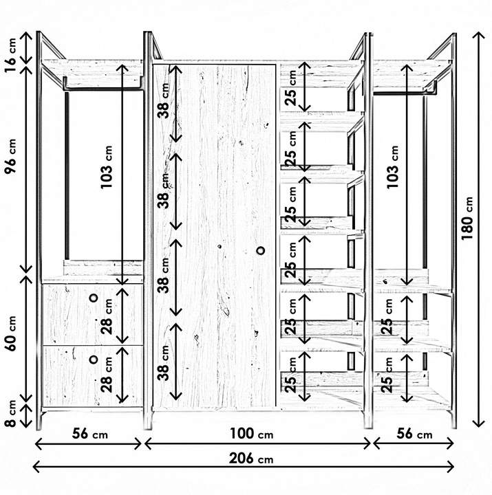Immagine prodotto Hanah Home Brinley (200 x 180 x 40 cm)