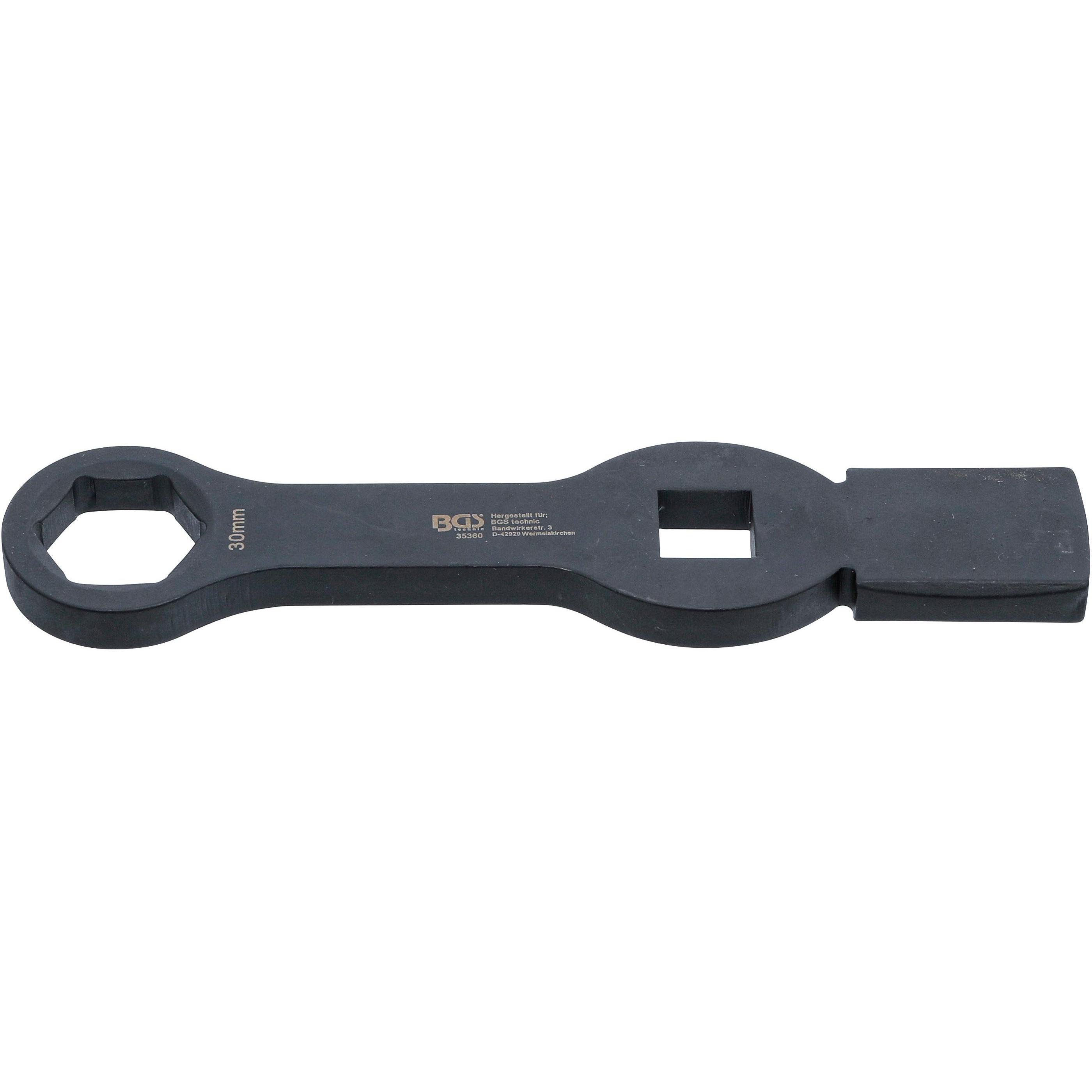 BGS, Schraubenschlüssel, Schlag-Ringschlüssel Sechskant mit 2 Schlagflächen SW 30 mm (30 mm)