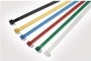 Produktbild HellermannTyton Wiederöffnungsbinder LR55 (L x B) 195 x 4.7 mm LR55R-HS-BK-Q1 Farbe: Schwarz 25 St. (Kunststoffkabelbinder, 196 mm, 25 Stk.)