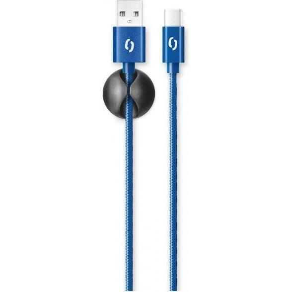 Aligator DATKP15 USB cable USB 2.0 USB A USB C Blue (1 m, USB 2.0), USB Kabel