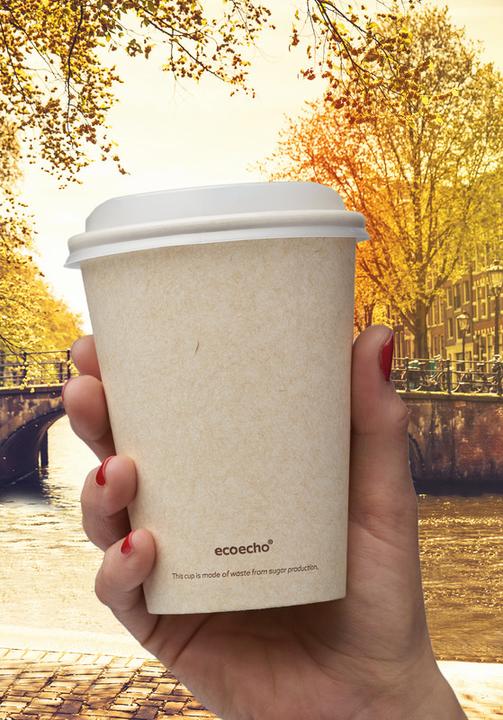 Actual product image Duni Mug Sweet Bagasse/PLA 1.2dl (50 x)