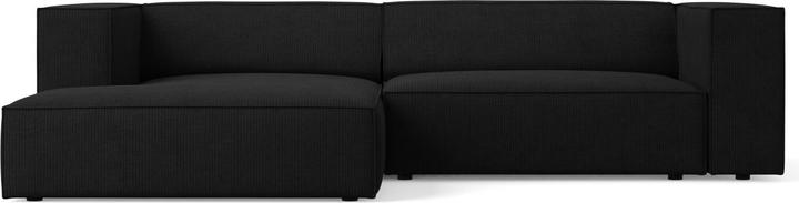 Actual product image Cosmopolitan Design Left Corner Sofa, "Arendal", 3 Seats, Black, 224x166x70 Made in Europe (Corner sofa)