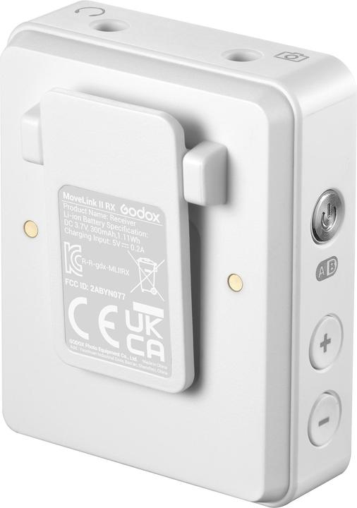 Image du produit Godox Système de microphone sans fil MoveLink II M1 2,4GHz (blanc) (Nouveauté)
