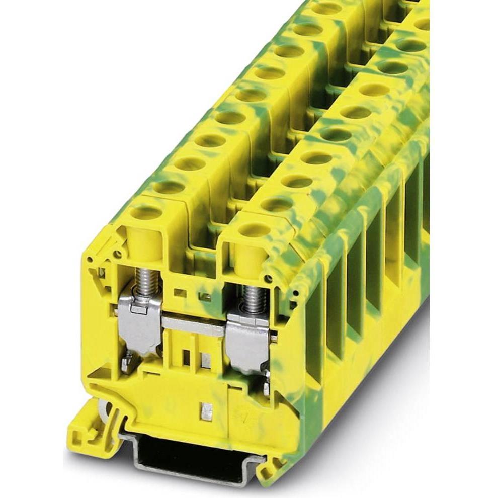 Phoenix Contact Connettore guida DIN Terminal Block, Cavo + Spina elettrica, Verde, Giallo