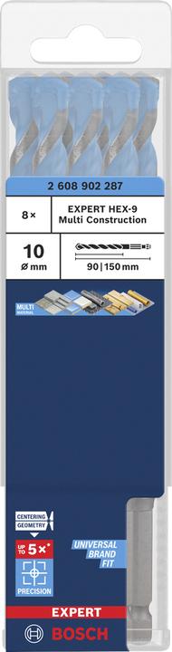 Produktbild Bosch Professional Zubehör EXPERT HEX-9 Multi Construction Bohrer-Set, 10x90x150 mm, 8-tlg. (10 Millimeter)