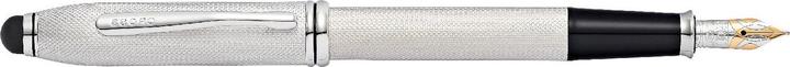 Cross Townsend Stylus Füllher+Stylus Platinpl. gebürstet Fed. 18Kt rh (Platin)