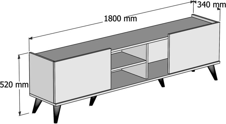 Produktbild Kalune Design Tobias (180 x 34 x 52 cm)