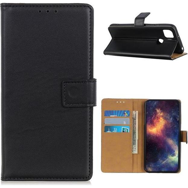 Thumbnail - MU Classic Classic II Leder Bookcover Series (Motorola Moto G9 Power), Smartphone Hülle, Schwarz