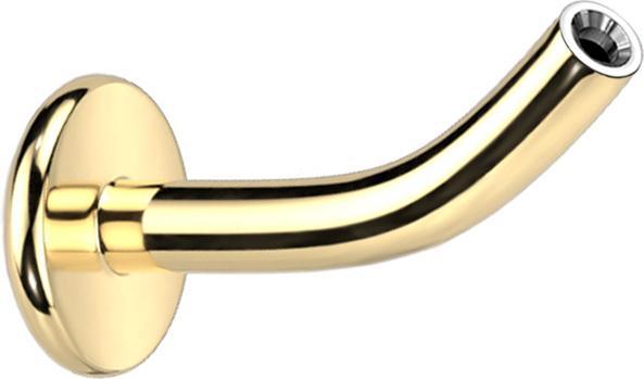 Actual product image Star Piercing Micro Threadless Labret-Stab Banane vergoldet (without brass, Titanium)