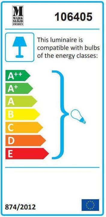 Energie-Label Markslöjd MARKSLOJD Kom 31 Pendelleuchte Weiss (E27)