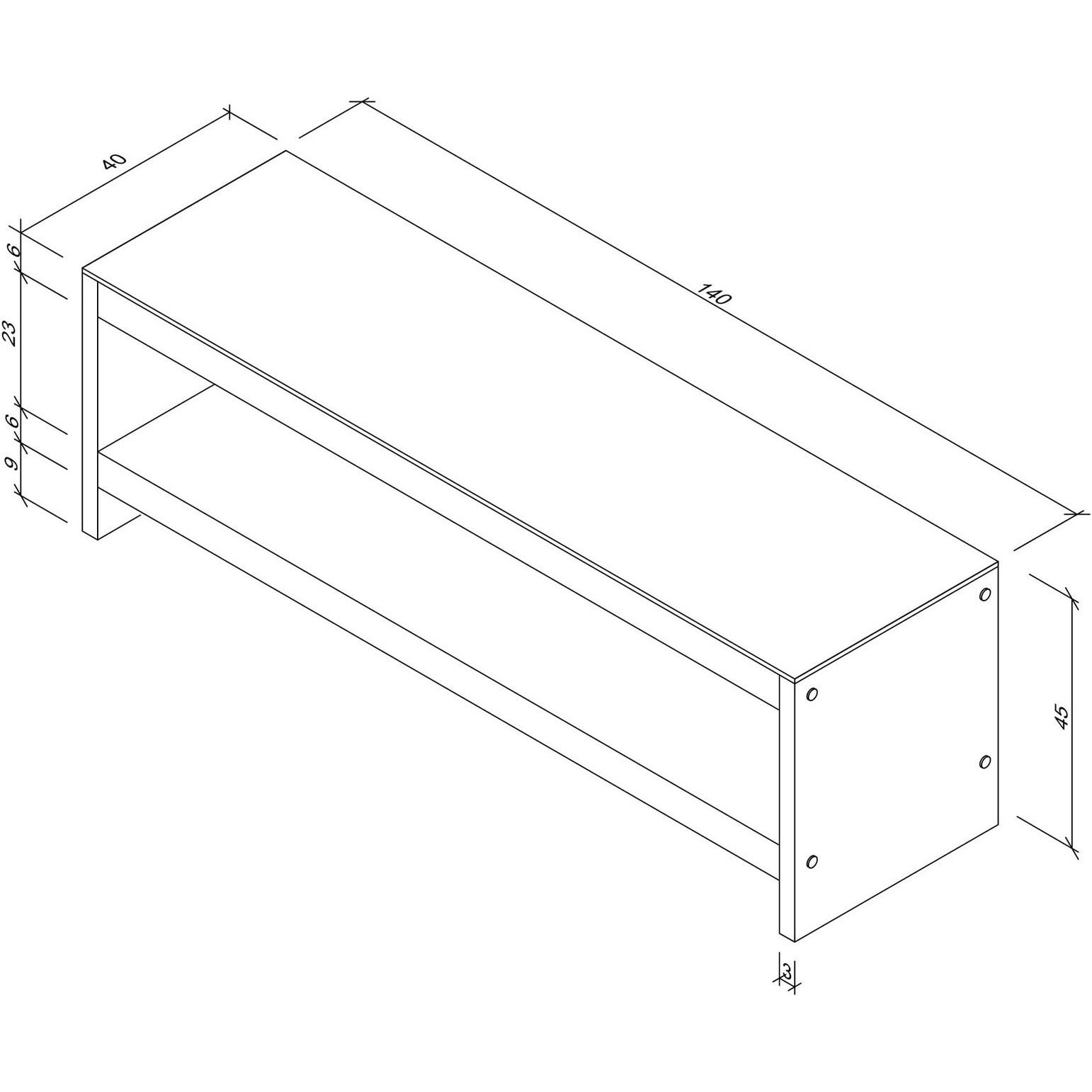 Thumbnail - Skye Decor, TV Möbel, Ezra (140 x 45 x 40 cm)